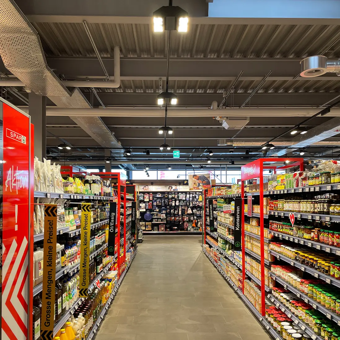 Imoon Cyberwing plafondverlichting in supermarkt