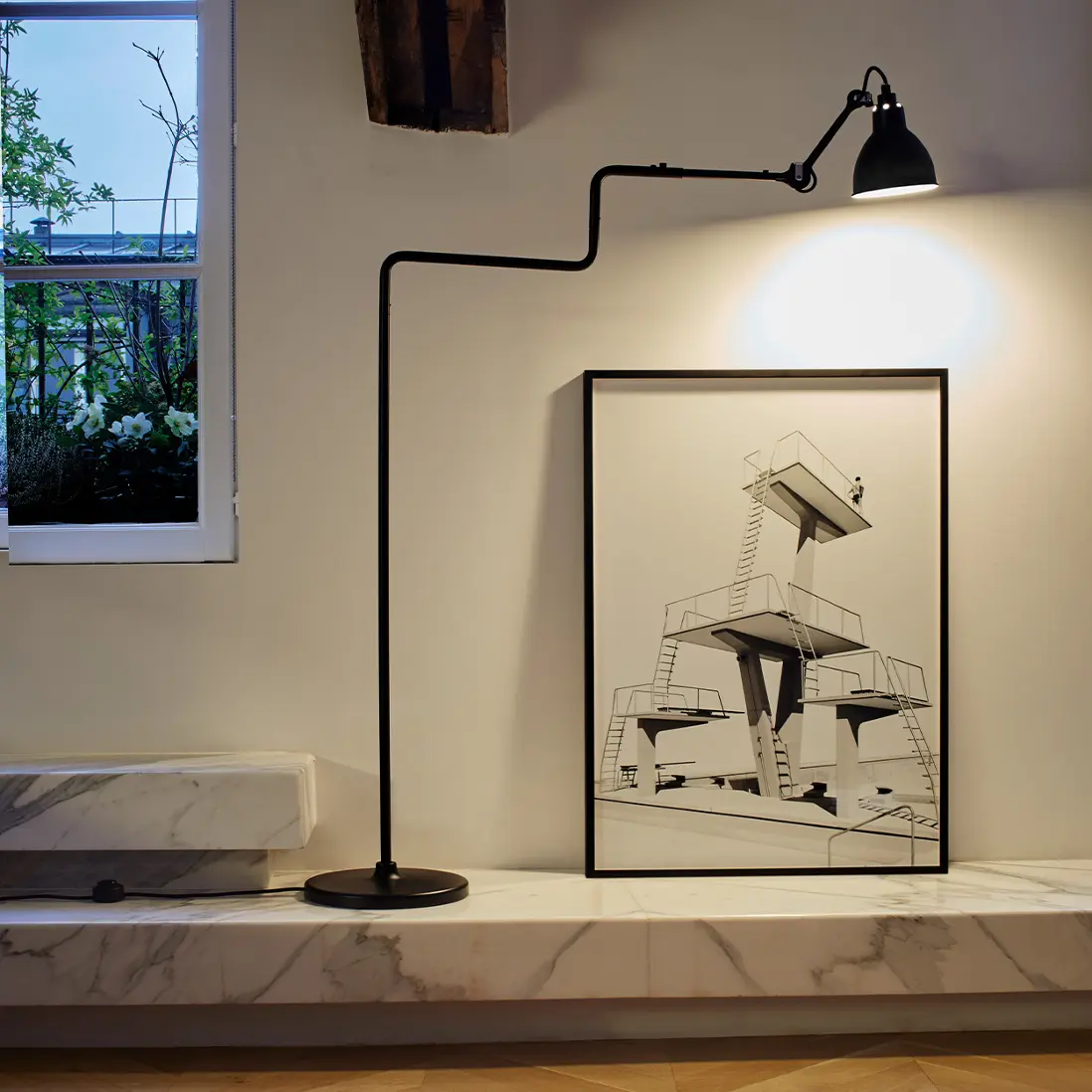 Zwarte bureaulamp Lampe Gras