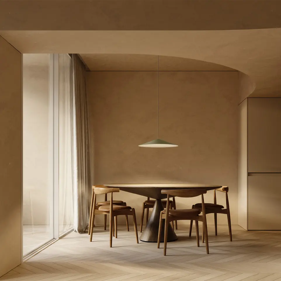 Hanglamp Dune boven eettafel